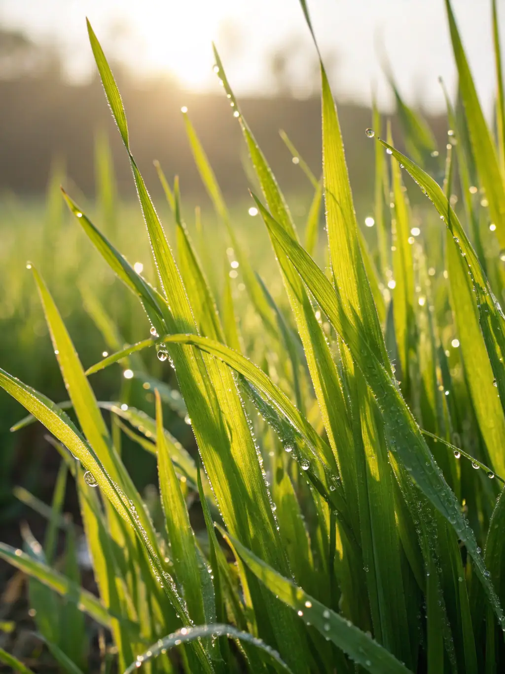 A close-up of healthy, green grass after VerumX's specialized lawn care treatment, demonstrating the effectiveness of their maintenance and care programs.